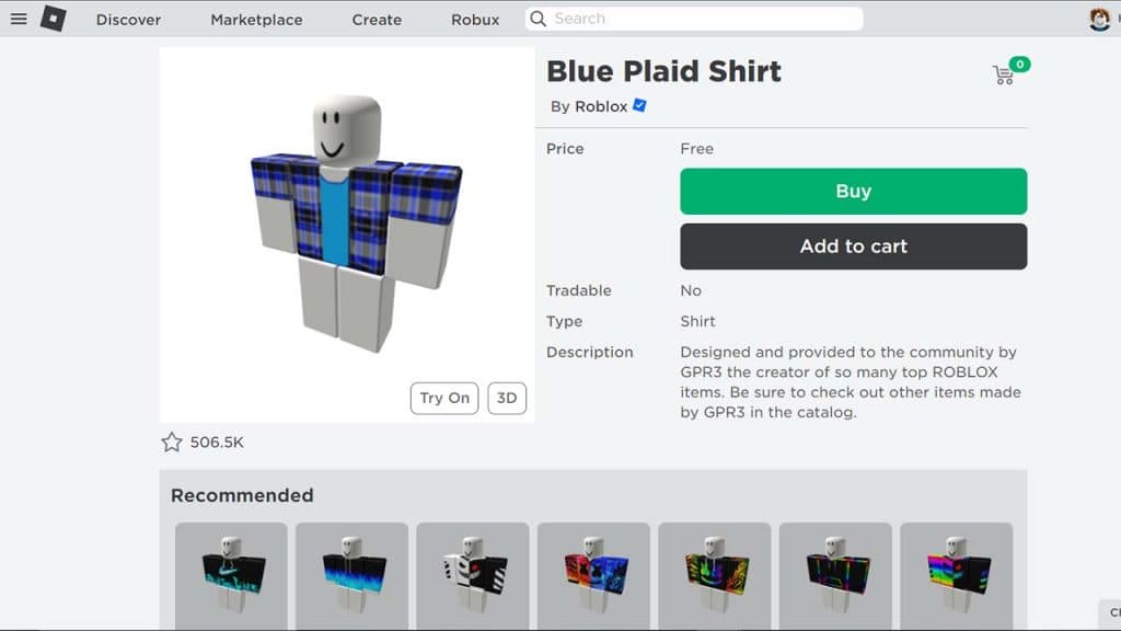 Shows how to purchase new clothes with Roblox Shirt ID codes