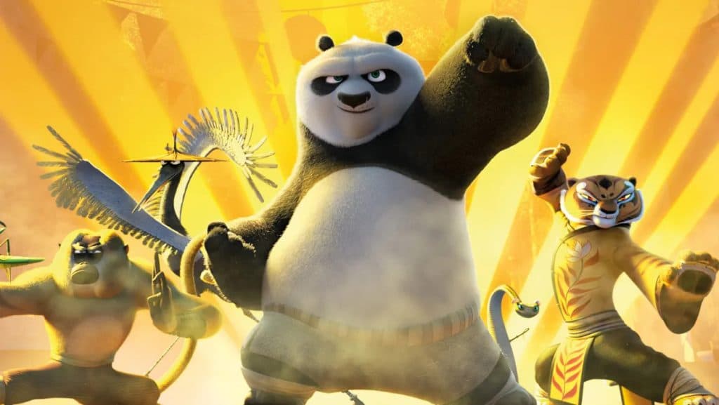 Best animated movies: Kung Fu Panda and his friends striking action poses