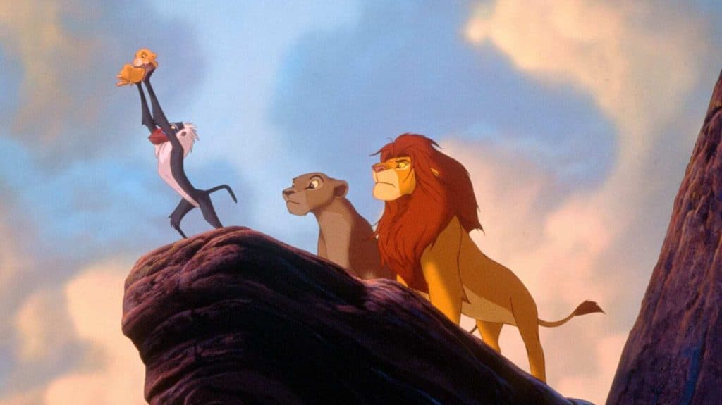 Best animated movies: The Lion King - Simba and his family stand on top of Pride Rock