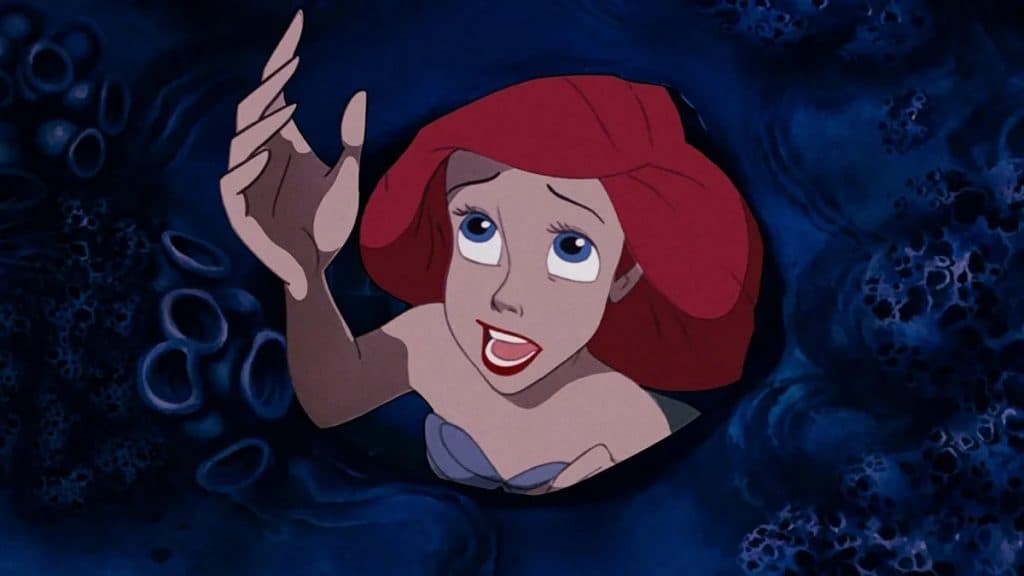 Best animated movies: The Little Mermaid - Ariel reaches up through the water