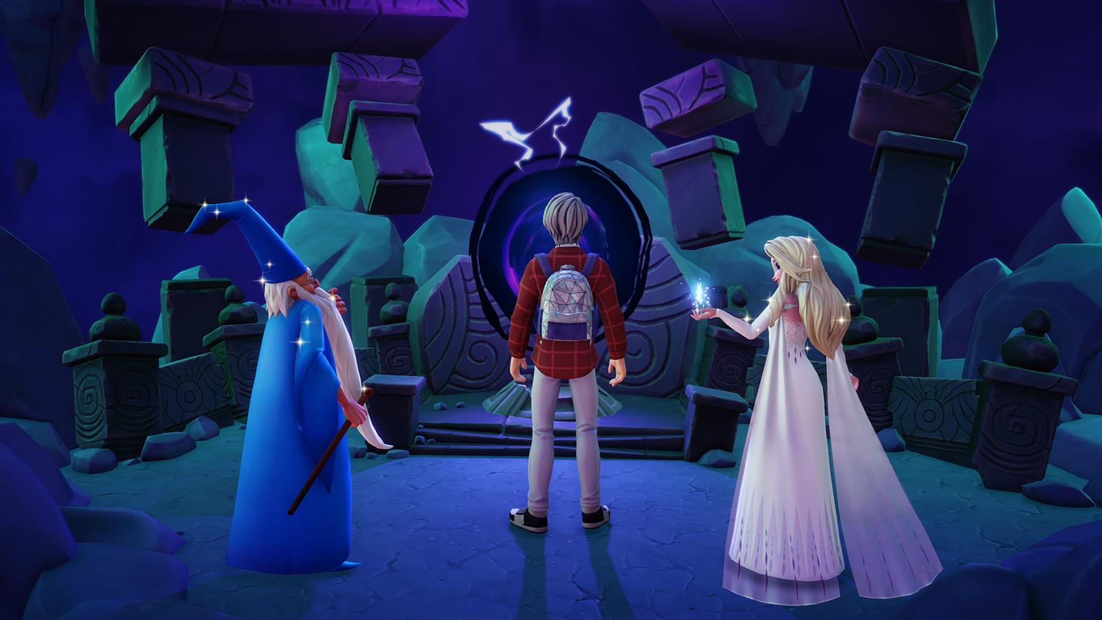 Player with Merlin and Elsa
