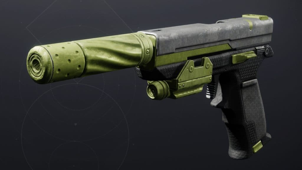 Heliocentric QSc sidearm in Destiny 2.