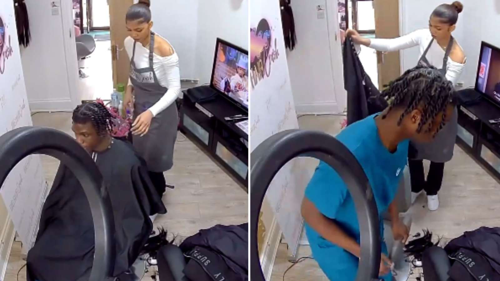 man runs out of salon without paying time wasting fee