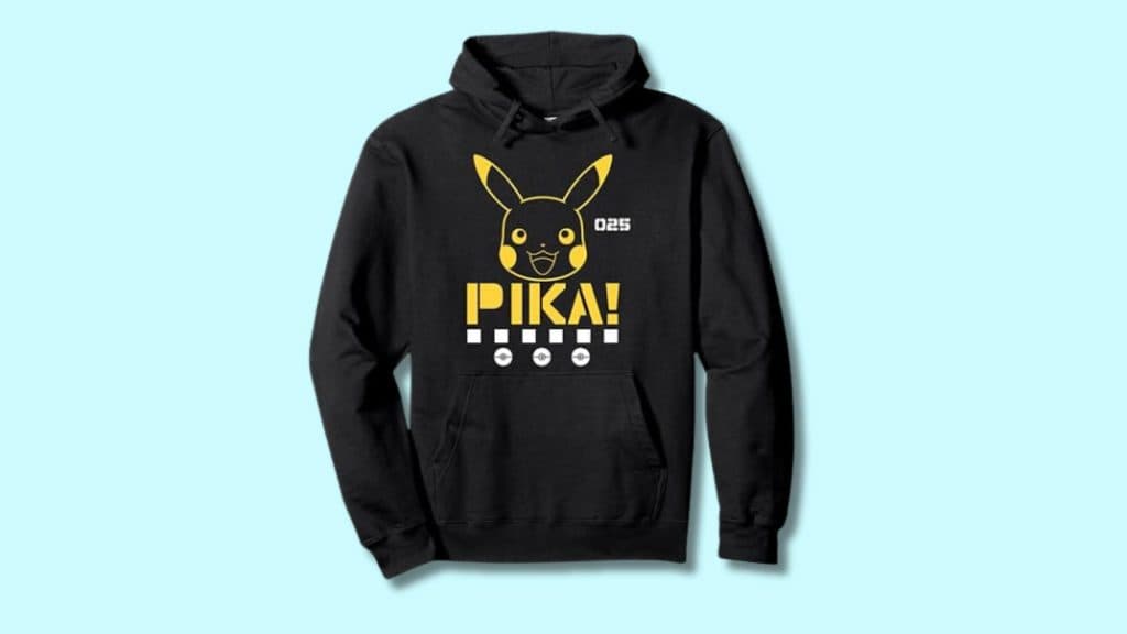 Pikachu hoodie.