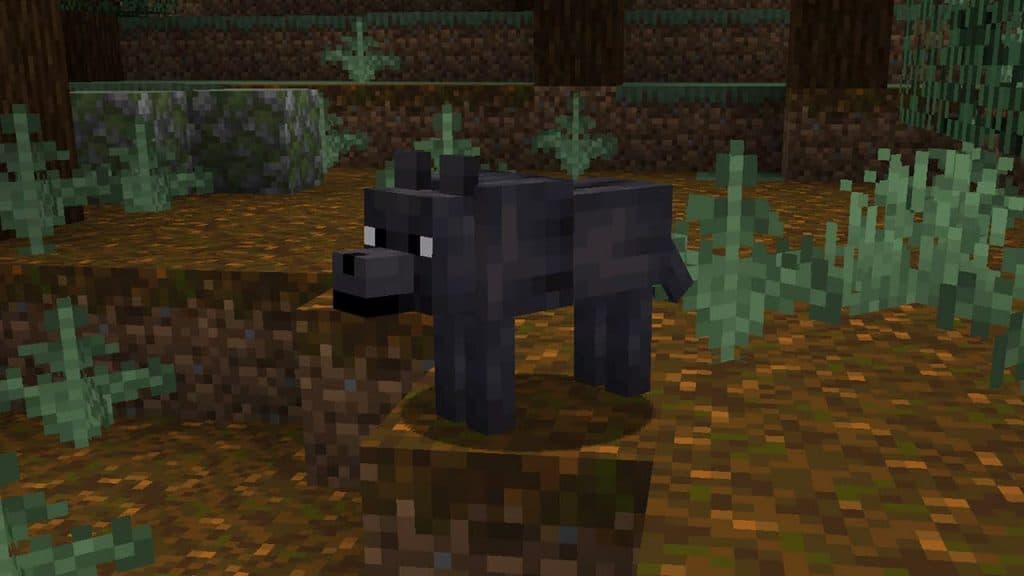 Minecraft black wolf