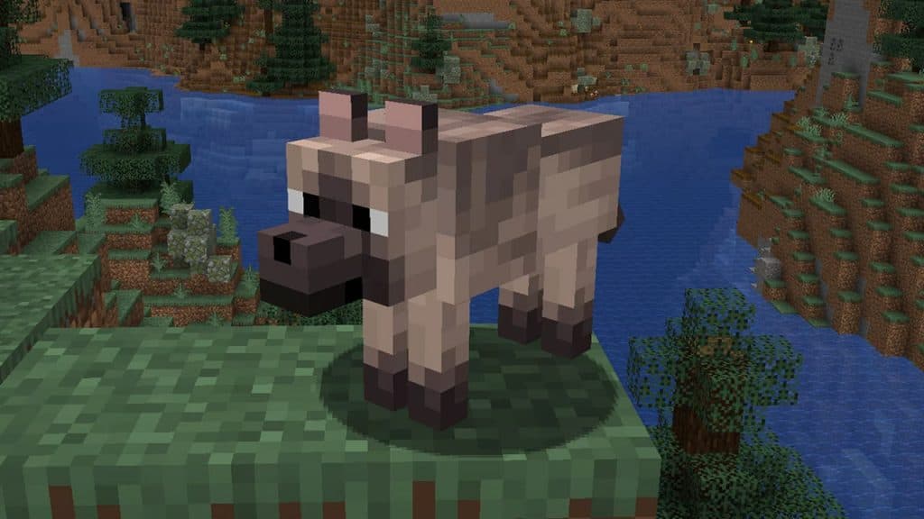 Minecraft chestnut wolf