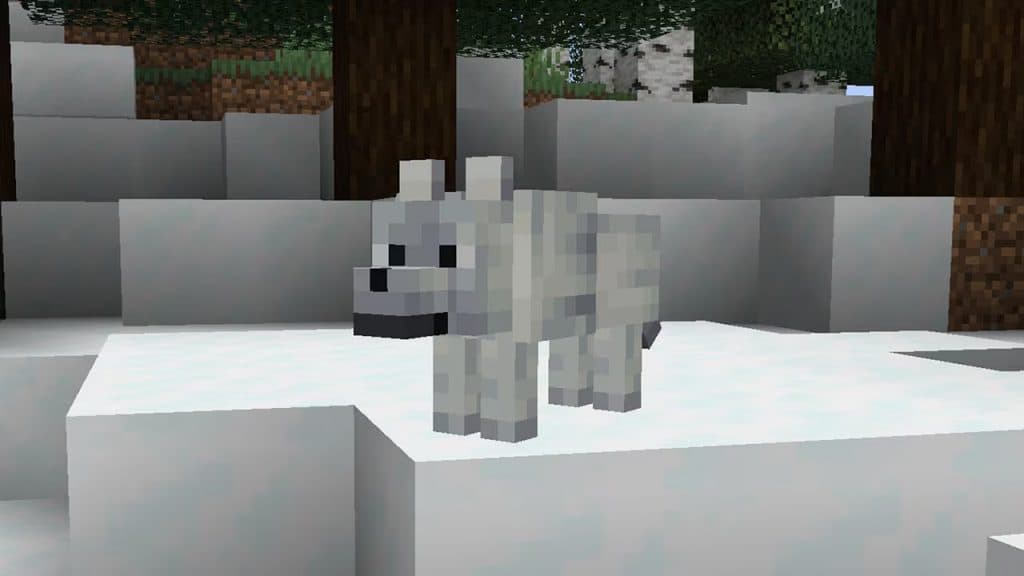 Minecraft snowy wolf