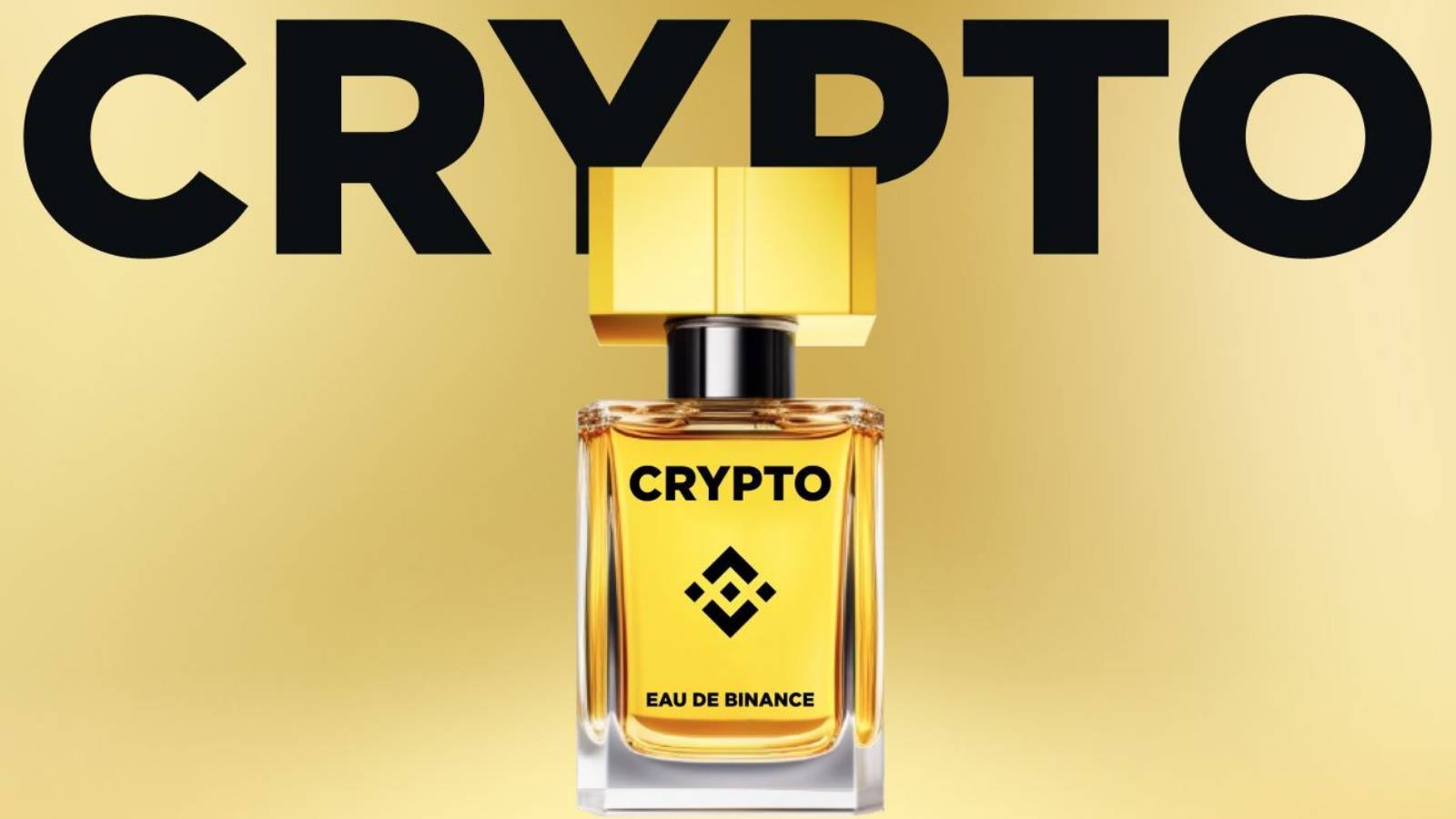 Image of the Binance 'Crypto' perfume bottle.