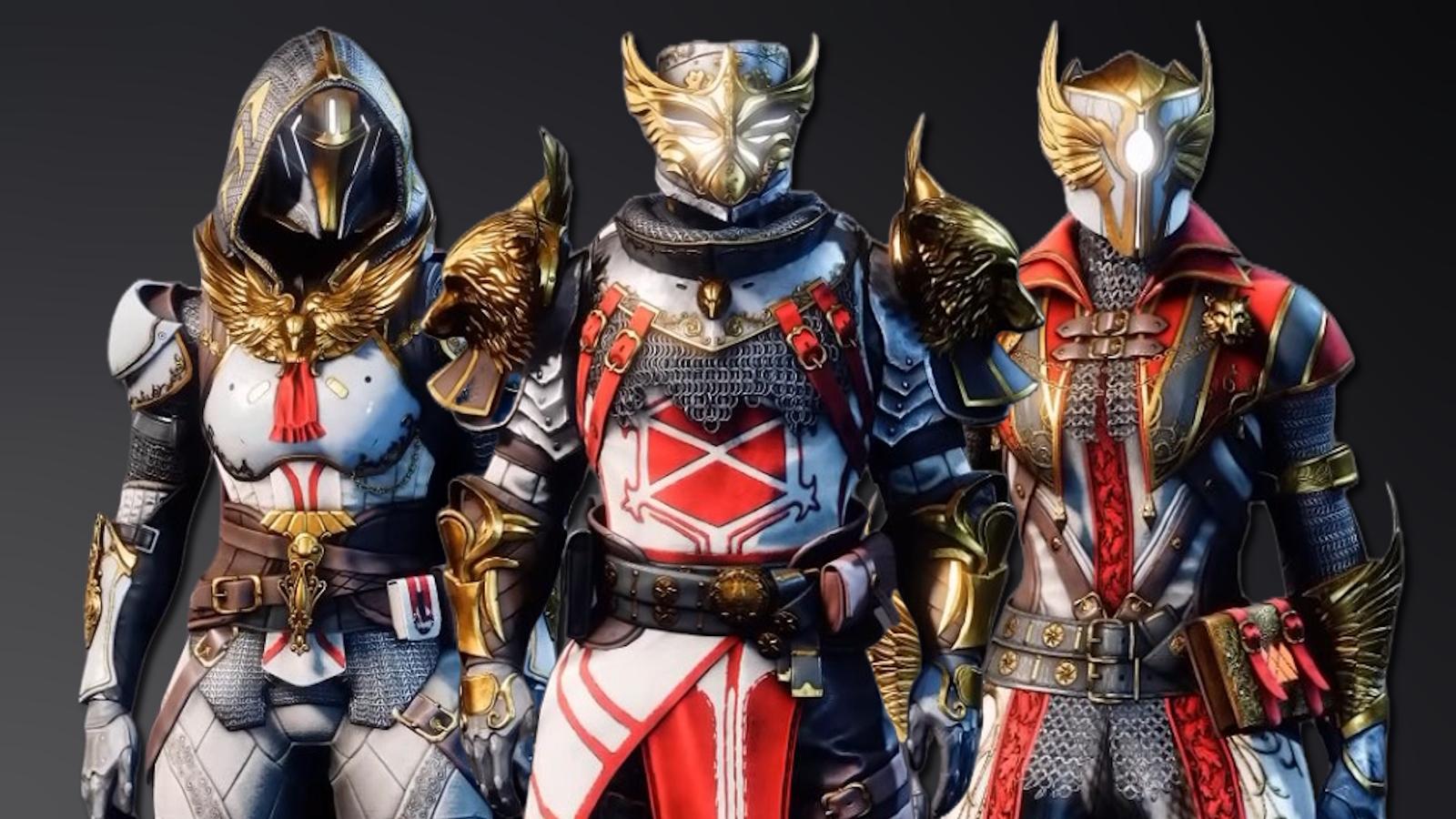 All three new Gjallarhorn armor sets in Destiny 2.