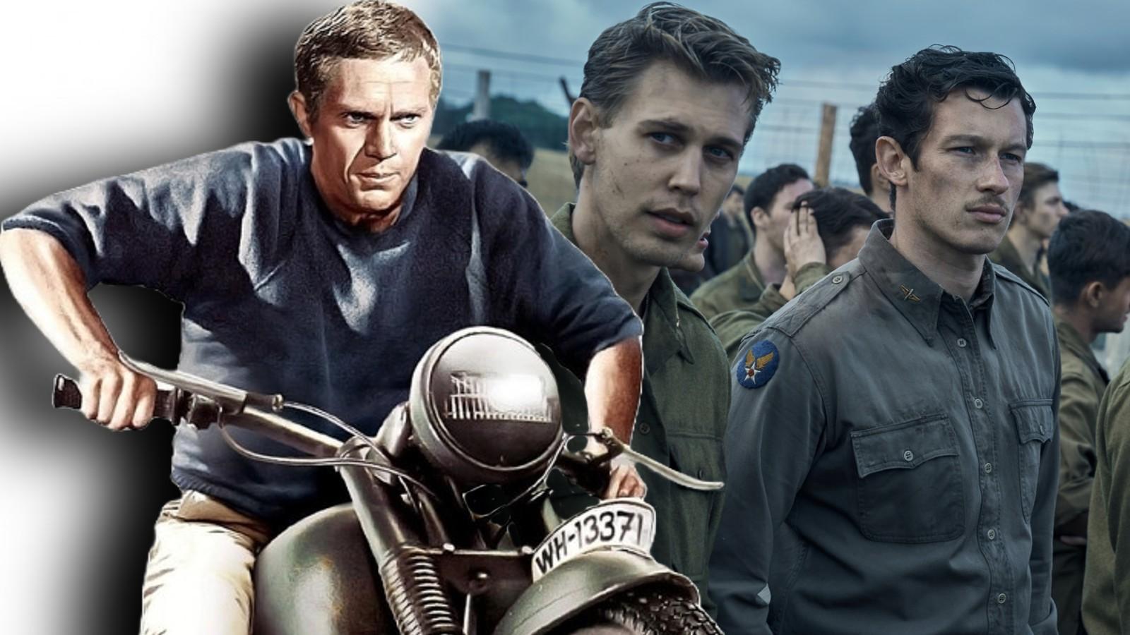 Steve McQueen in The Great Escape and the cast of Masters of the Air