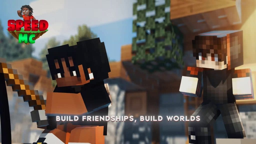 IShowSpeed socializing gameplay in Minecraft server