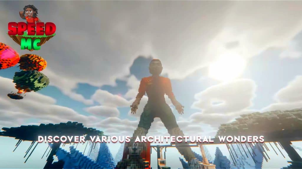 Giant Ronaldo statue in IShowSpeed Minecraft server
