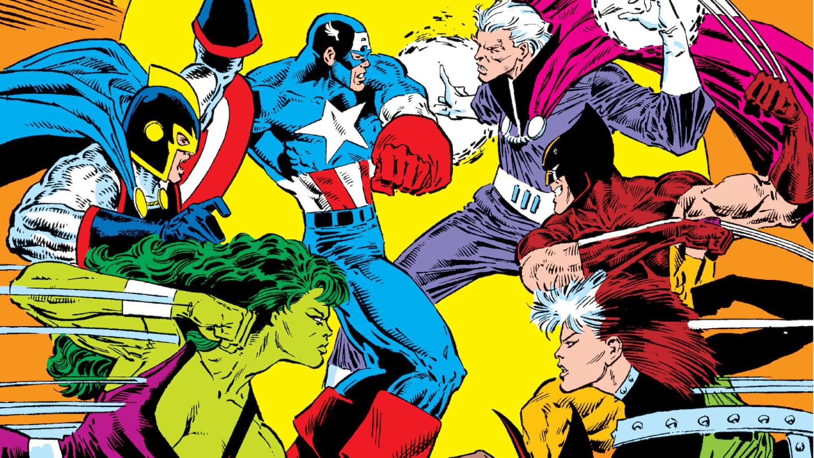 X-Men vs the Avengers cover art
