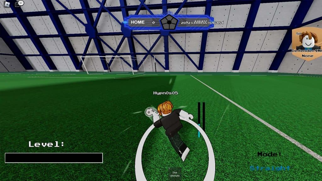 Player running around with the ball in Gold Lock