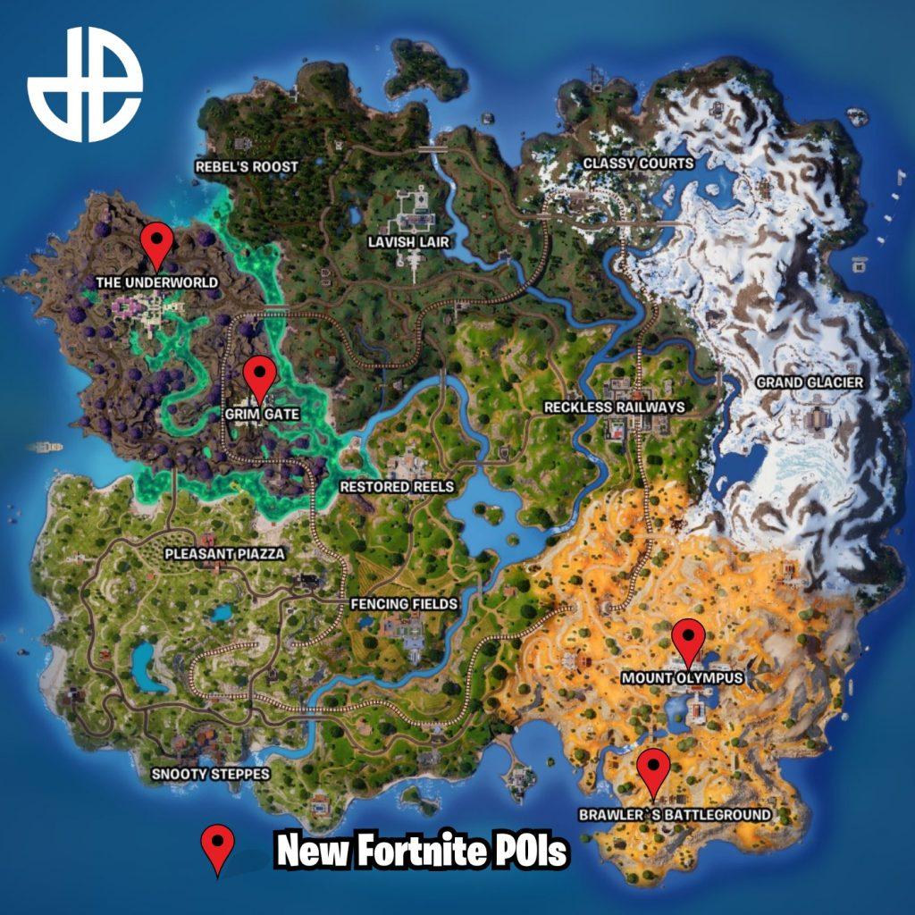 The new Fortnite Chapter 5 Season 2 map.
