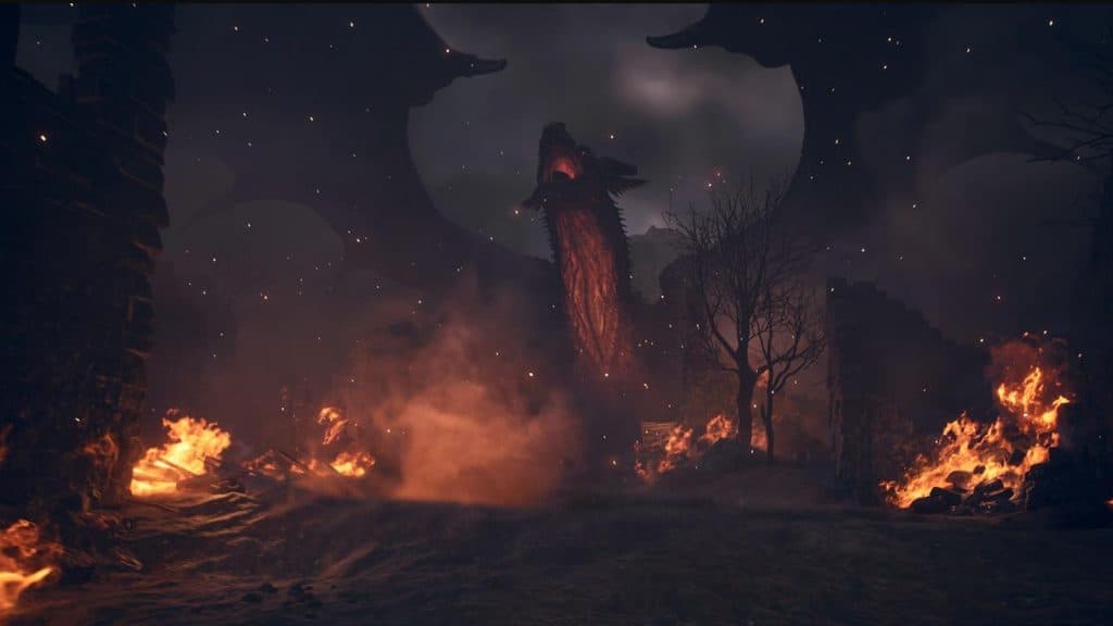 A fearsome dragon in Dragon's Dogma 2