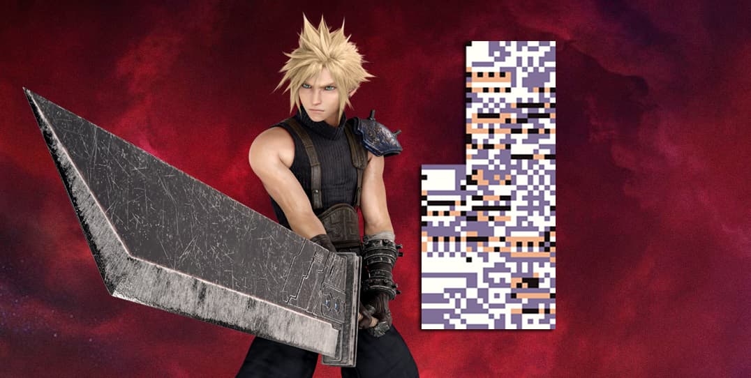 Cloud and MissingNo from Pokemon