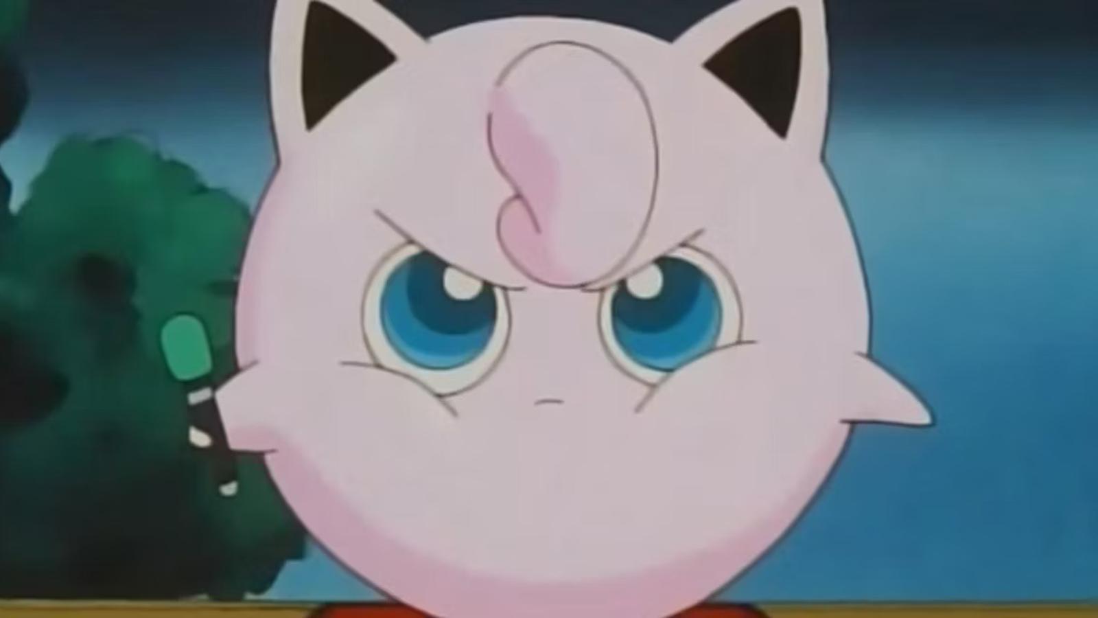 Angry Jigglypuff in the Pokemon anime