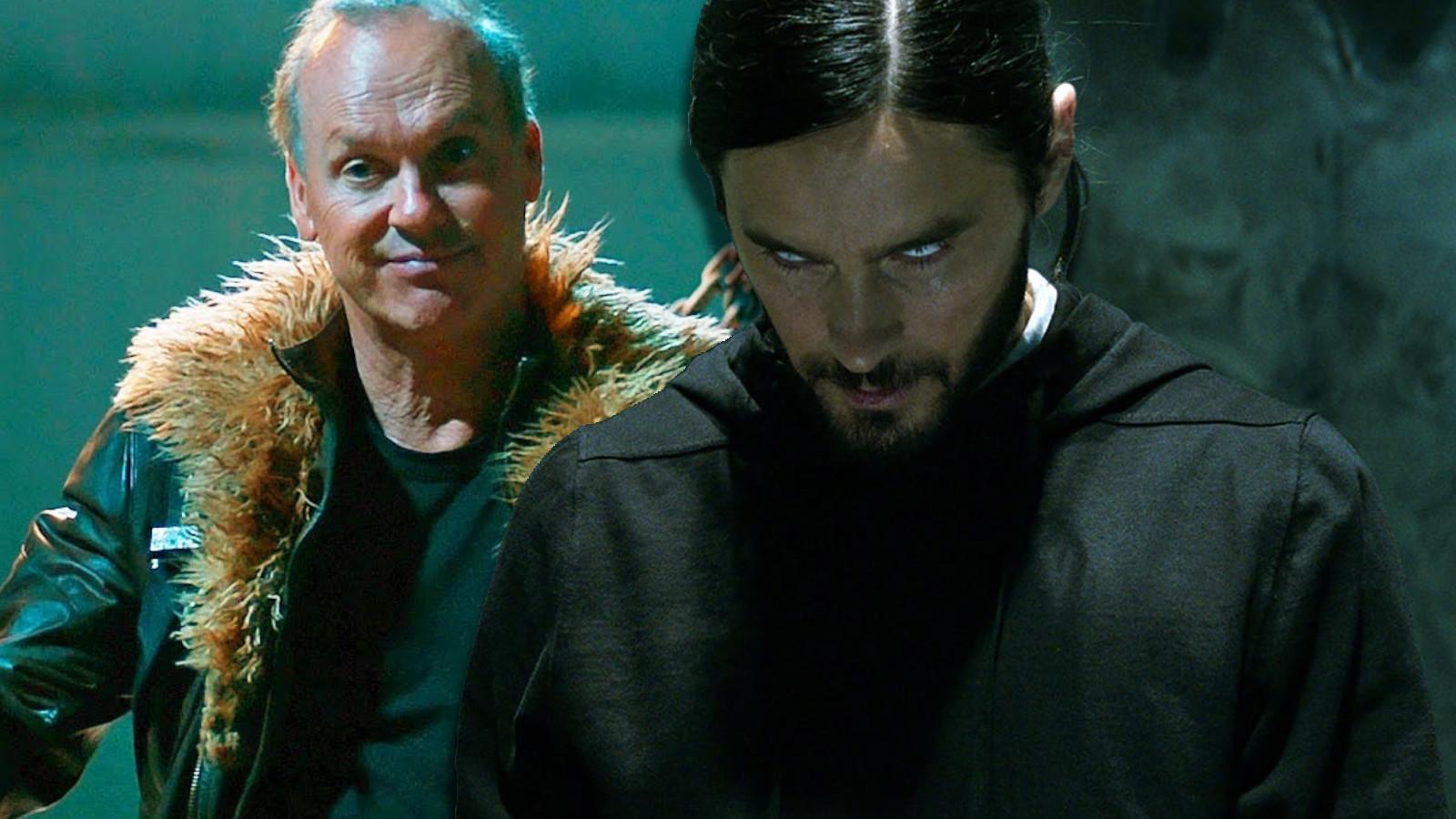 Michael Keaton as The Vulture and Jared Leto as Morbius