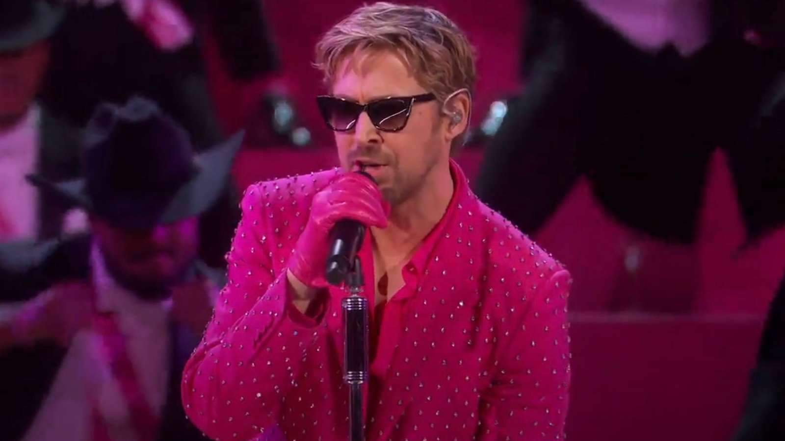 Ryan Gosling performing at the 2024 Oscars