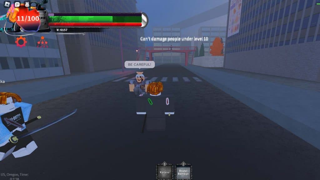 Player fighting a fiend in Chainsaw Man Devil's Heart
