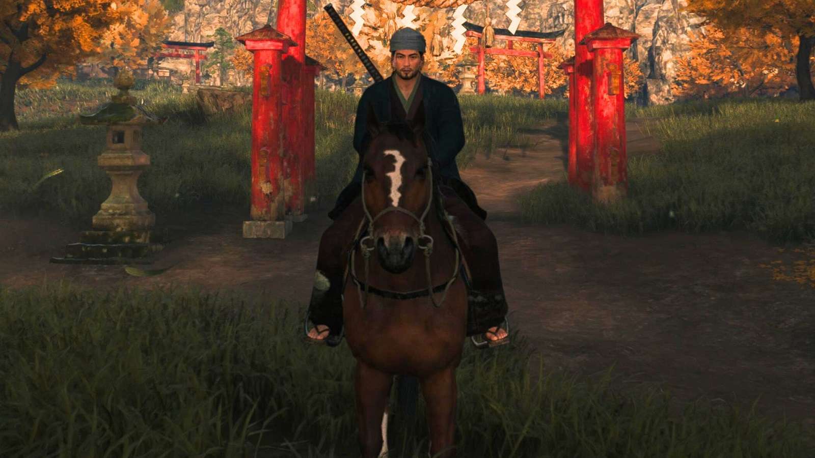 Ronin riding a horse