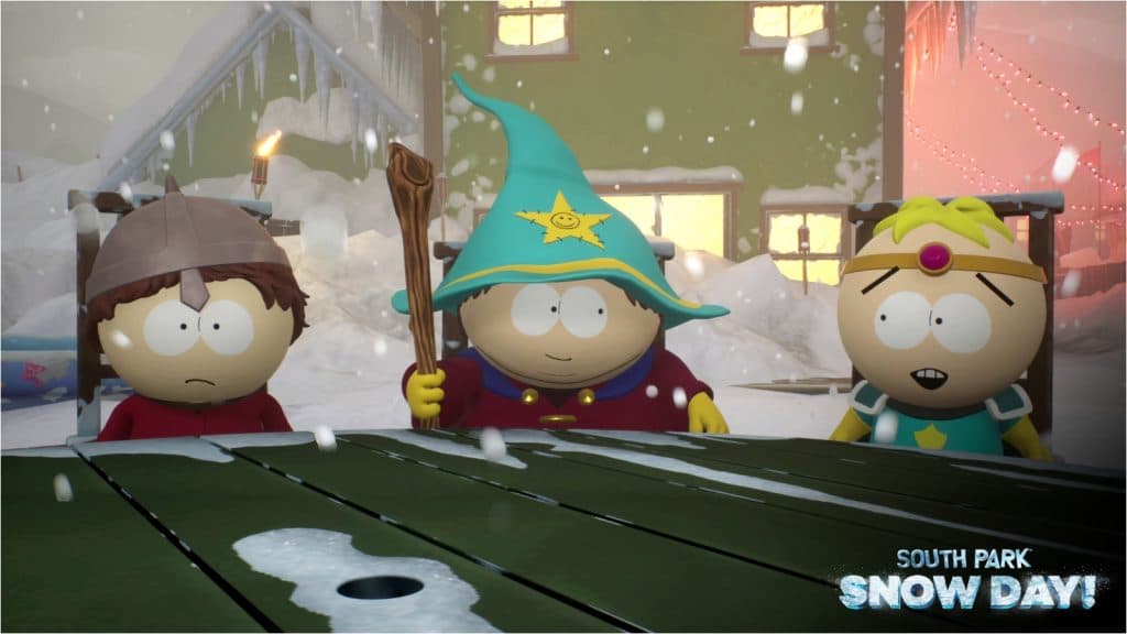 A screenshot from the game South Park: Snow Day