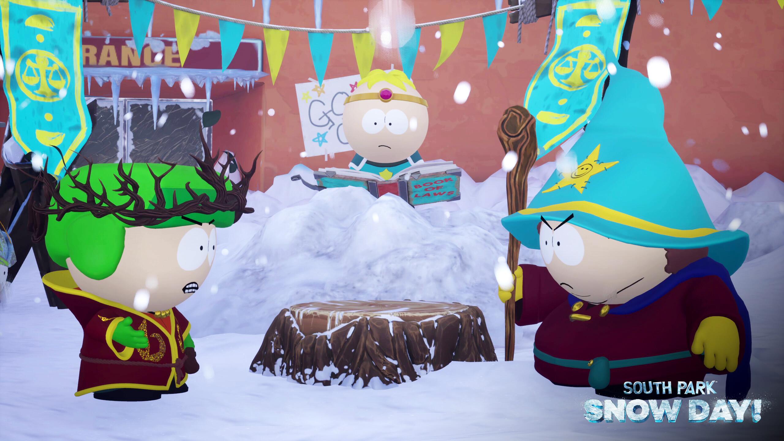 A screenshot from the game South Park: Snow Day