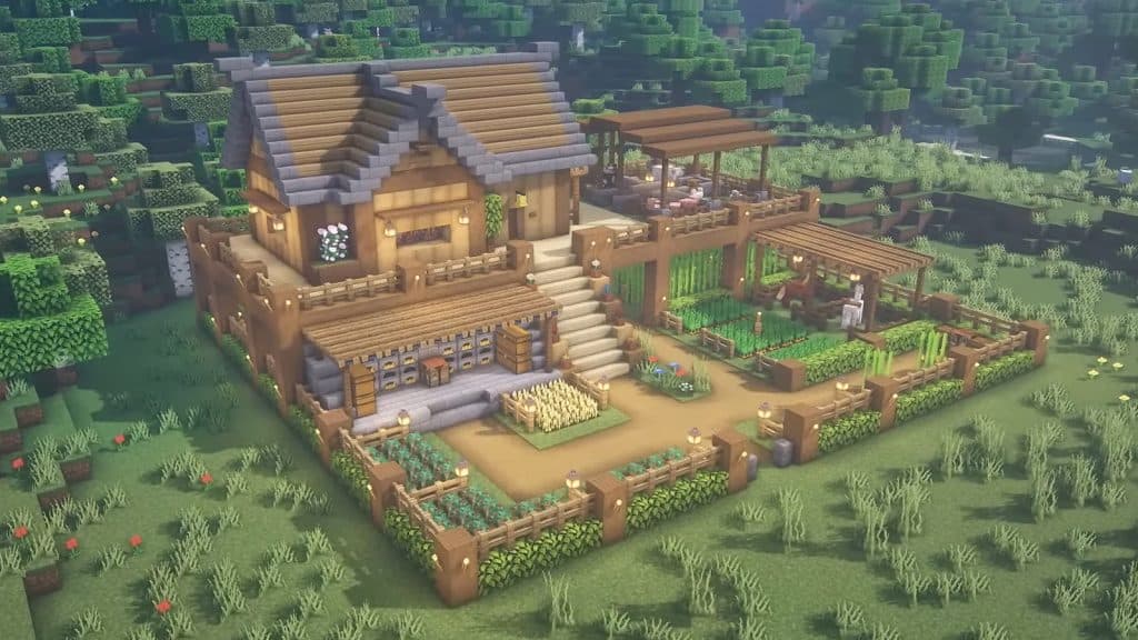 a Minecraft Big multipurpose survival house