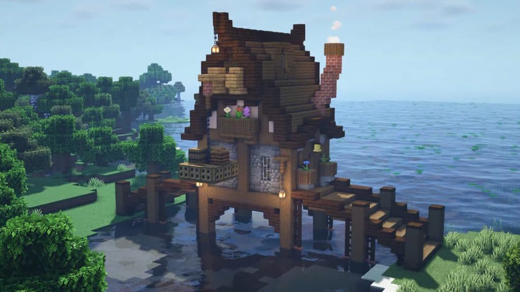 a Minecraft Bridge House