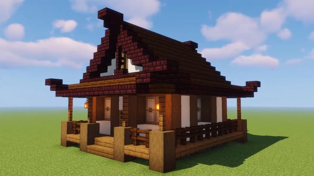an image of Minecraft Japanese Village House