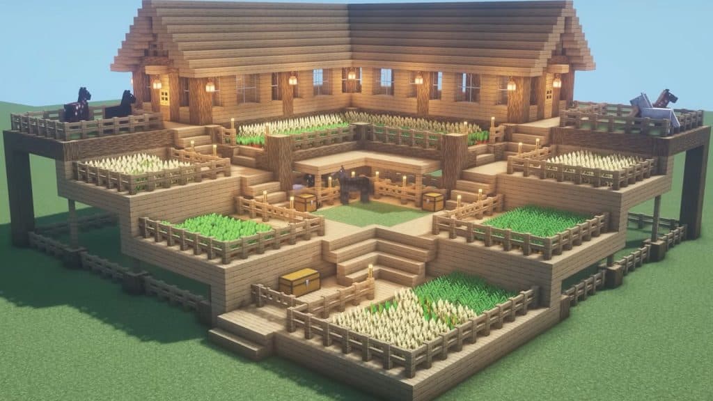 a Minecraft Large Farmhouse