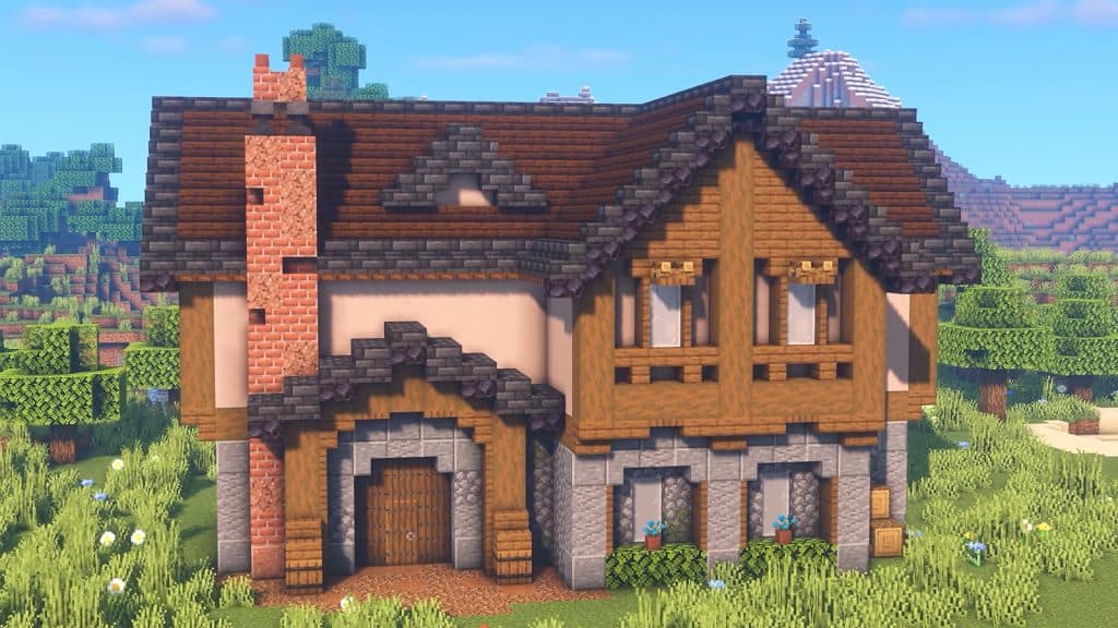 a Rustic Mansion in Minecraft