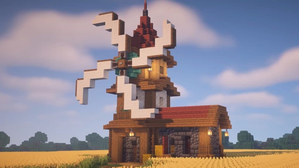 a Windmill House in Minecraft