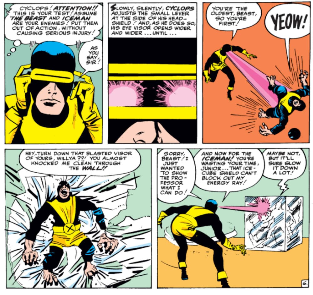 X-Men fires his optic blast for the first time in Uncanny X-Men #1