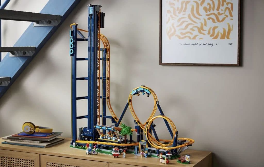 The LEGO Icons Loop Coaster on display