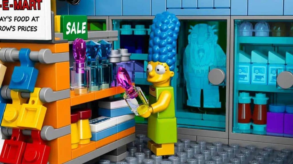 Inside the LEGO The Simpsons Kwik-E-Mart set