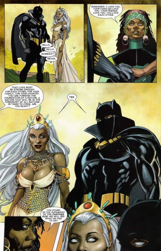 Black Panther and Storm's wedding