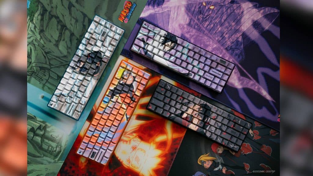 Image of the Naruto and Higround keyboards.