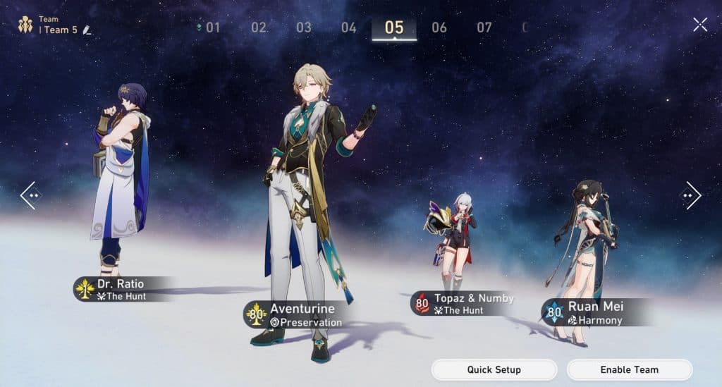 A screenshot from the game Honkai Star Rail