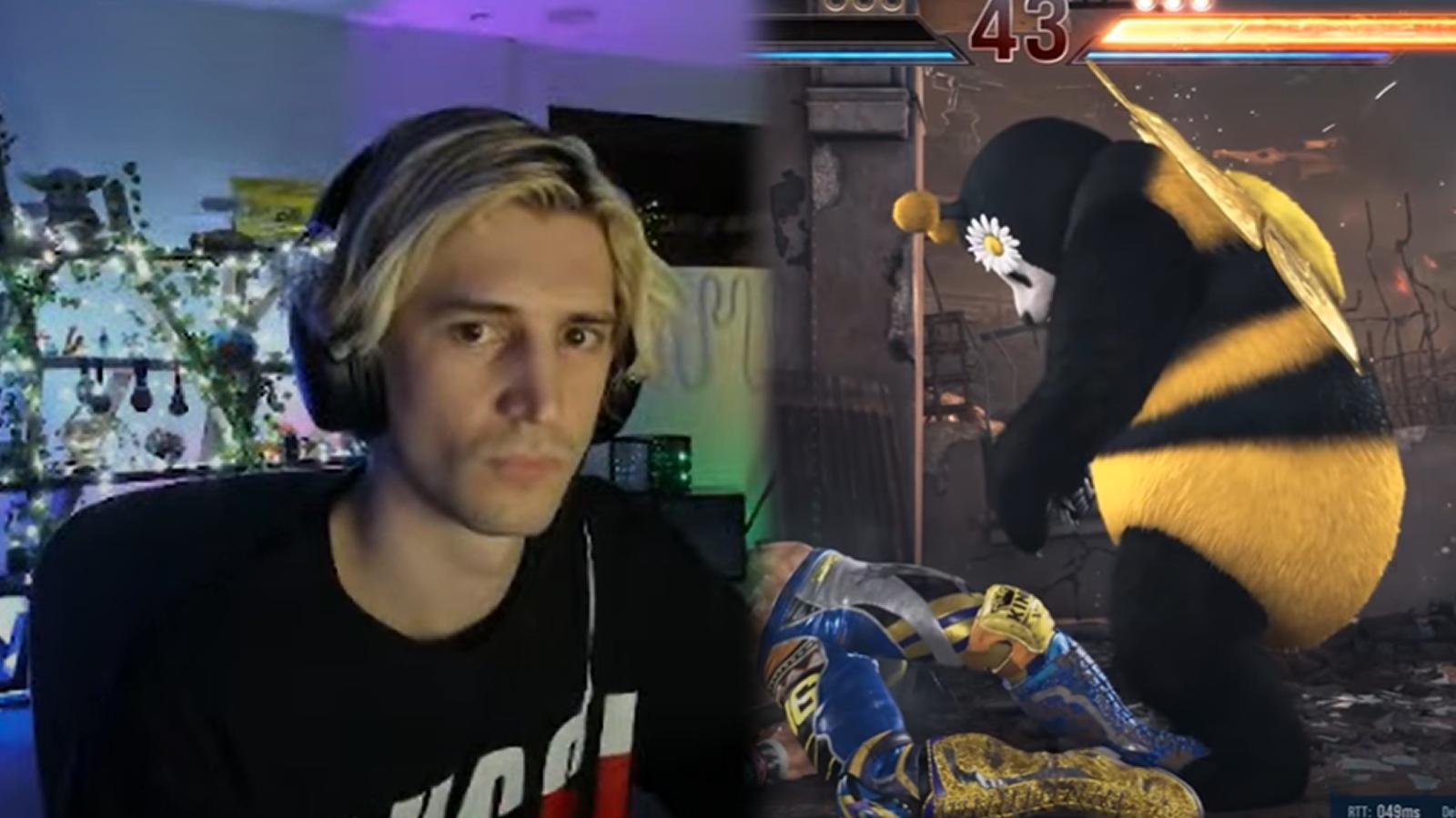 xQc furious at Tekken 8 smurfs after getting dominated by Panda player