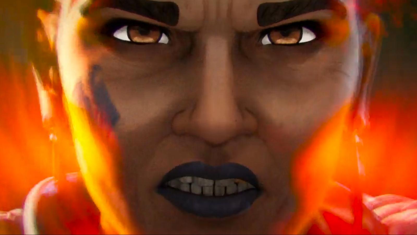 Apex Legends Mad Maggie angry.