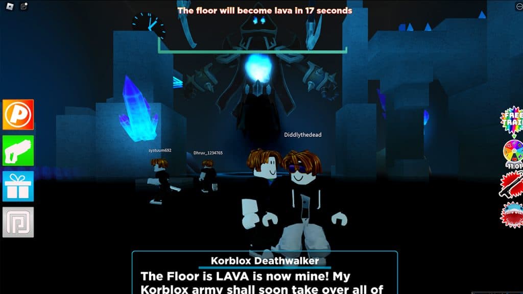 Korblox Deathwalker in The Floor is Lava