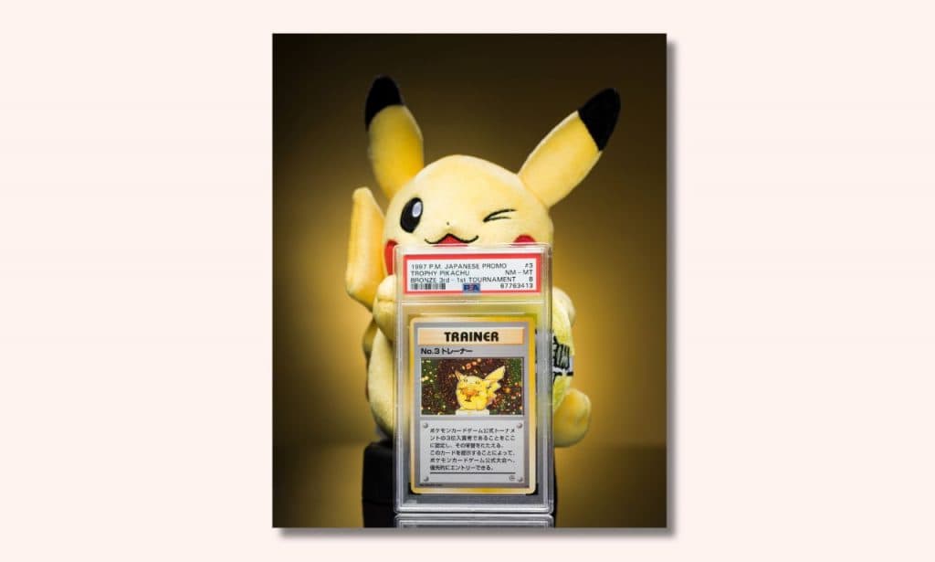 Trophy Pikachu No. 3 Trainer Bronze Pokemon card.