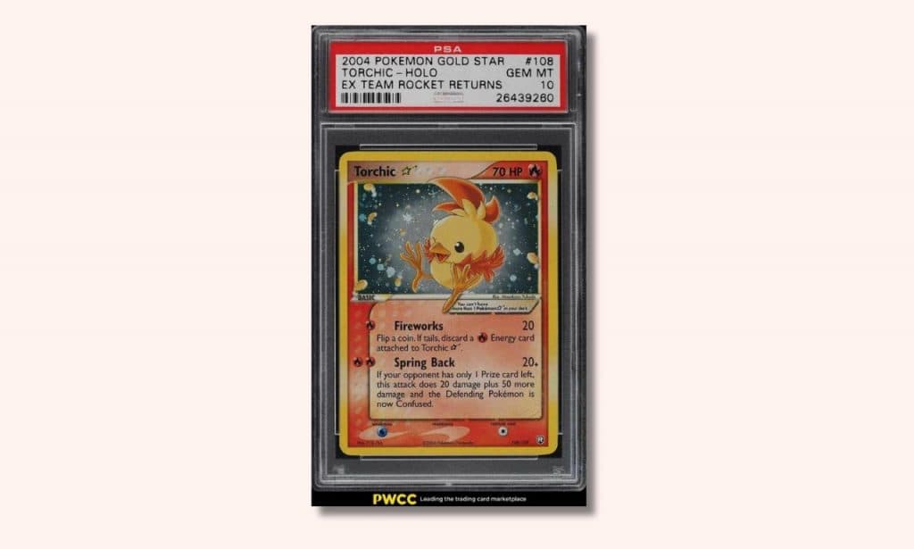 Torchic Gold Star Pokemon card.