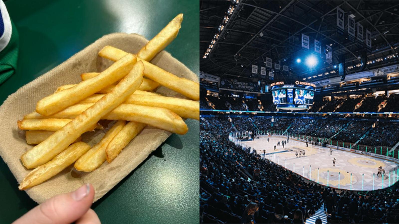 $8 fries at rogers arena canucks game