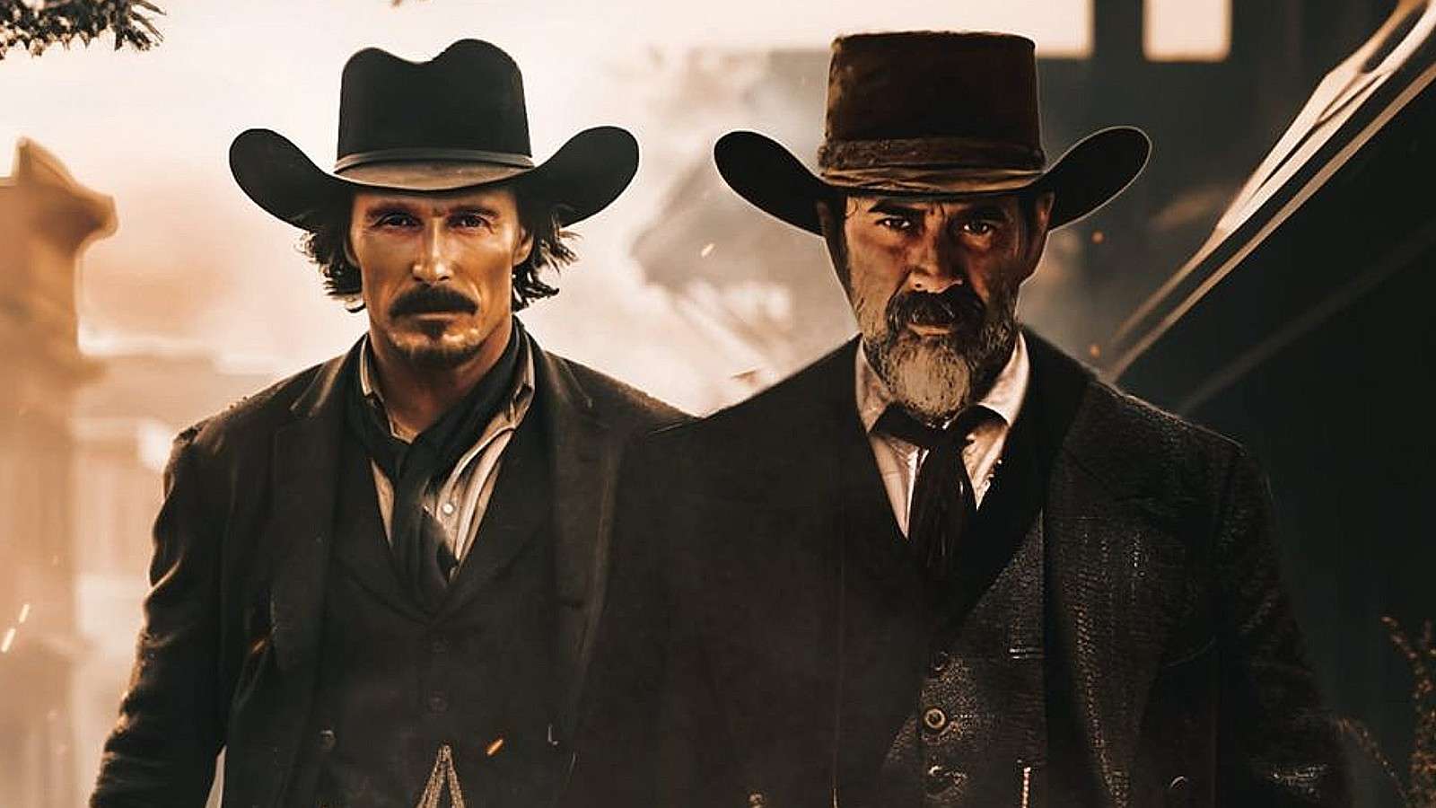 Matthew McConaughey and Jeffrey Dean Morgan on the fake Tombstone poster