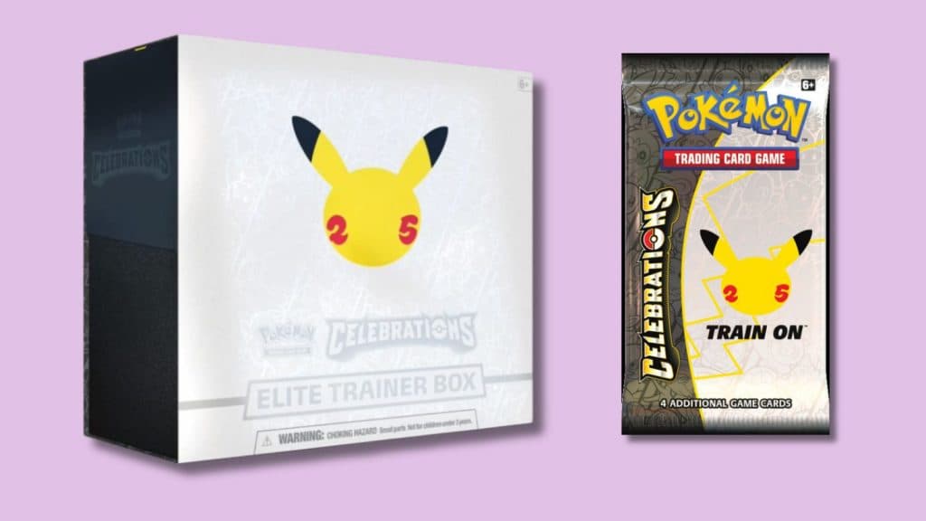 Pokemon ETB 25th Anniversary products.
