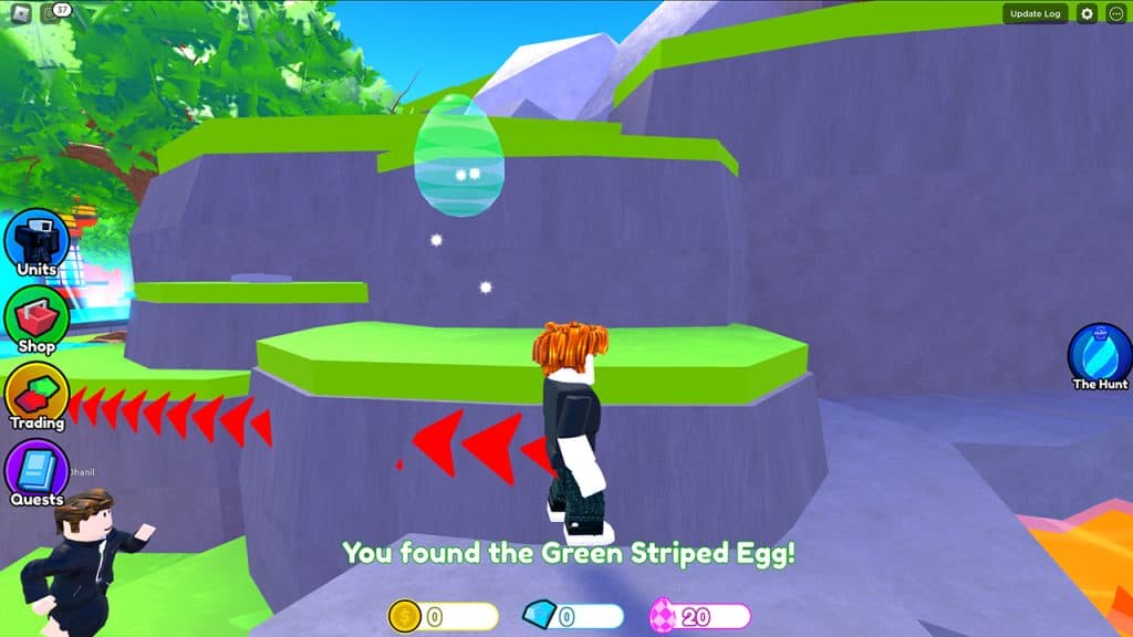 Green Striped Egg hidden in the TTD lobby