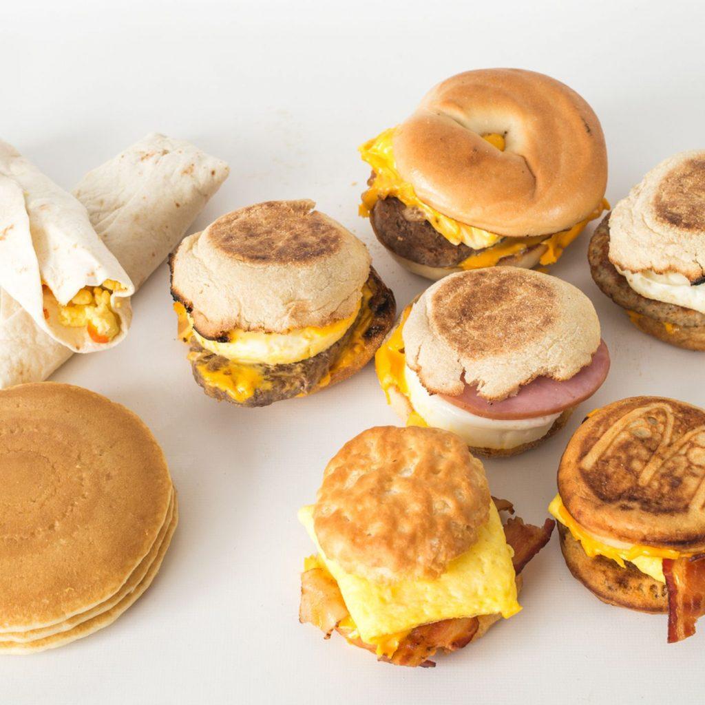 McDonald's breakfast sandwich selection